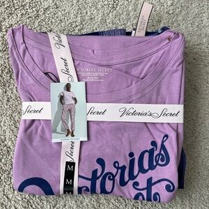 Victoria's Secret Flannel Tee-Jama, size M